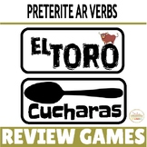 Spanish Preterite AR Verbs REGULAR Verbs ONLY Review Game Pack