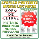 Spanish Preterite - Irregular Verbs Word Search