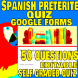 Spanish Preterite Quiz Google Forms-Distance Learning