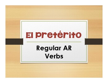 Preview of Spanish Preterite Regular AR Notes With Video