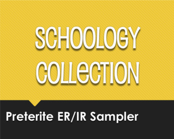Preview of Spanish Preterite Regular ER and IR Schoology Collection