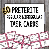 Preterite Regular & Irregular Verbs Task Cards Spanish el 