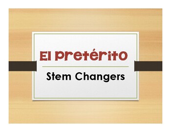 Preview of Spanish Preterite Stem Changer Notes With Video