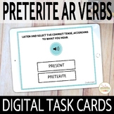 Spanish Preterite Tense AR Regular Verbs DIGITAL Task Card