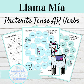 Spanish Preterite Tense AR Verbs Llama Mía FREEBIE