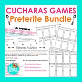 Preterite Tense Cucharas Games BUNDLE  | Spanish Spoons Games