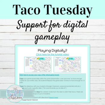 Spanish Preterite Tense Taco Tuesday Game | Digital or Print