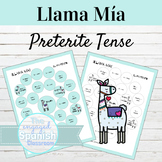 Spanish Preterite Tense Llama Mía Speaking Activity