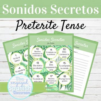 Preview of Spanish Preterite Tense Sonidos Secretos Speaking Activity