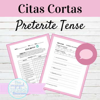 Preview of Spanish Preterite Tense Citas Cortas Speaking Activity