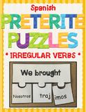 Spanish Irregular Preterite Verbs Conjugation Puzzle Activ