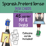 Spanish Task Cards Preterit Verbs 45 cards with ar er ir c
