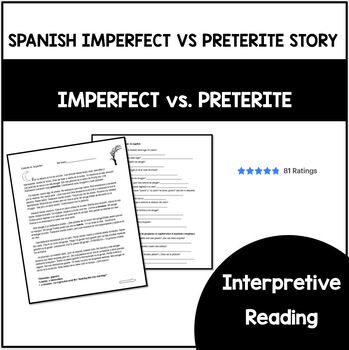 Preview of Spanish Preterite and Imperfect reading/story. Imperfect vs. Preterite