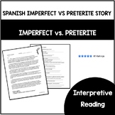 Spanish Preterite and Imperfect reading/story. Imperfect v