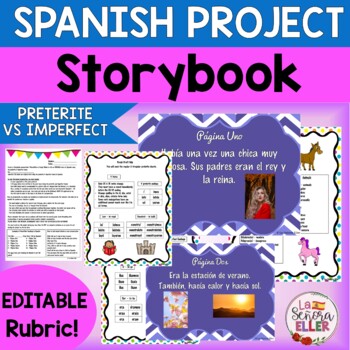 Preview of Spanish Preterite vs Imperfect Storybook Project | Pretérito Imperfecto Proyecto