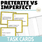 Spanish Preterite vs Imperfect Task Cards Practice Activity