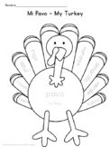Spanish Printables - Thanksgiving Theme colors and numbers 1-10