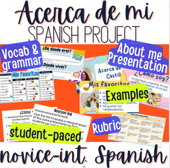 Preview of Spanish | Project Bundle | ¿Cómo soy? | Acerca de mi | Novice-intermediate