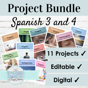 Preview of Editable Spanish Project Bundle | Spanish 3 and Spanish 4