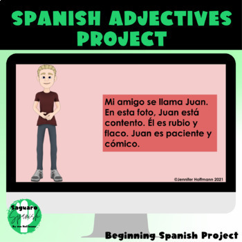 Preview of Spanish Project | El proyecto de los adjetivos | Adjectives