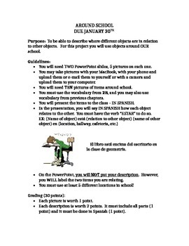 Preview of Spanish Project, French Project, German Project, Estar, Location & Position