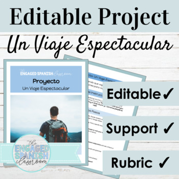 Preview of Editable Spanish Project Present Subjunctive Tense | Travel recommendations