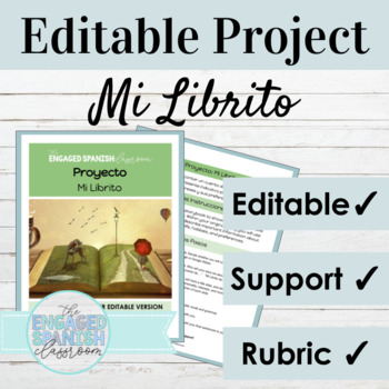 Preview of Editable Spanish Project for Spanish 1 Present Tense | Mi Librito