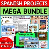 Spanish Projects MEGA BUNDLE Editable Rubrics | Back to School