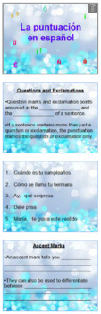 Preview of Spanish Punctuation ActivInspire Activities