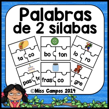 Preview of Rompecabezas para Palabras de 2 Silabas