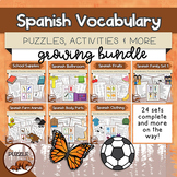 Spanish Puzzles & Activities Growing Bundle