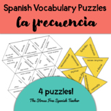 Spanish Puzzles FRECUENCIA vocabulary, adverbs of frequency
