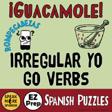 Spanish Puzzles Irregular Spanish YO GO Verbs | Spanish wo
