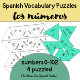 Spanish Puzzles LOS NUMEROS numbers 1 to 100 practice
