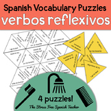 Spanish REFLEXIVE VERBS Puzzles present tense printable practice