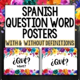 Spanish Question Word Posters for palabras interrogativas