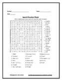 Spanish Question Word Search Puzzle  -  Spanish/English Cl