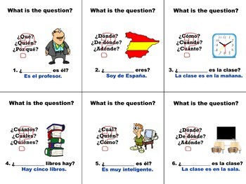Spanish Question Words Flashcards_Basic by Spanish Resource Shop