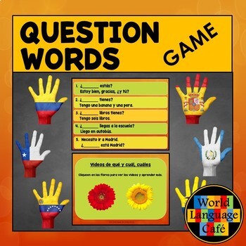 Preview of SPANISH QUESTION WORDS GAME ⭐ Qué Versus Cuál ⭐ Interrogatives Interrogativos