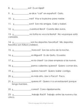 Asking Questions in Spanish: Question Words and Examples - Spanish Learning  Lab