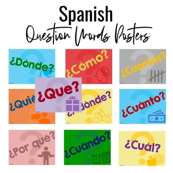 Spanish Question Words Posters by Stacy Harrison Inc | TPT