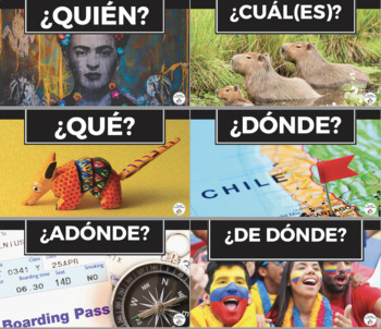 Preview of Spanish Question Words Posters (with a twist!)