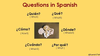 Spanish Question Words - Preguntas (Writing and Speaking) by Spanish2talk