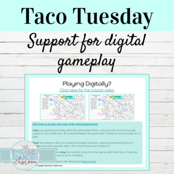 Spanish Question Words Activity  Digital or Print Taco Tuesday