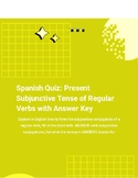 Spanish Quiz: Present Subjunctive Tense of Regular Verbs w