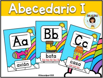 Spanish Rainbow Themed Alphabet Posters (Abecedario Arcoiris) by ...