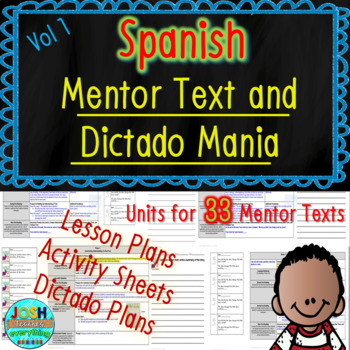 Preview of Spanish Read Aloud Lesson Plan, Activities, and Dictado Yearlong Bundle