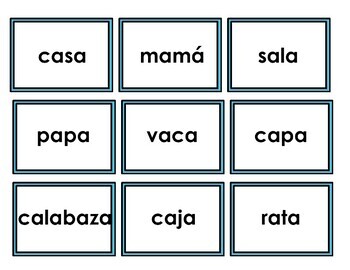 Sílabas en español Spanish Syllables with a by Mrs G Dual Language