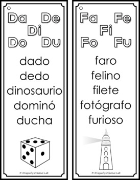 Spanish Reader Keychain Cards Syllabary Tarjetas Llavero Sílabas Dígrafos