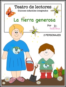 Preview of Spanish Reader's Theater Script: Earth Day, Organic Garden, Pollination, Compost